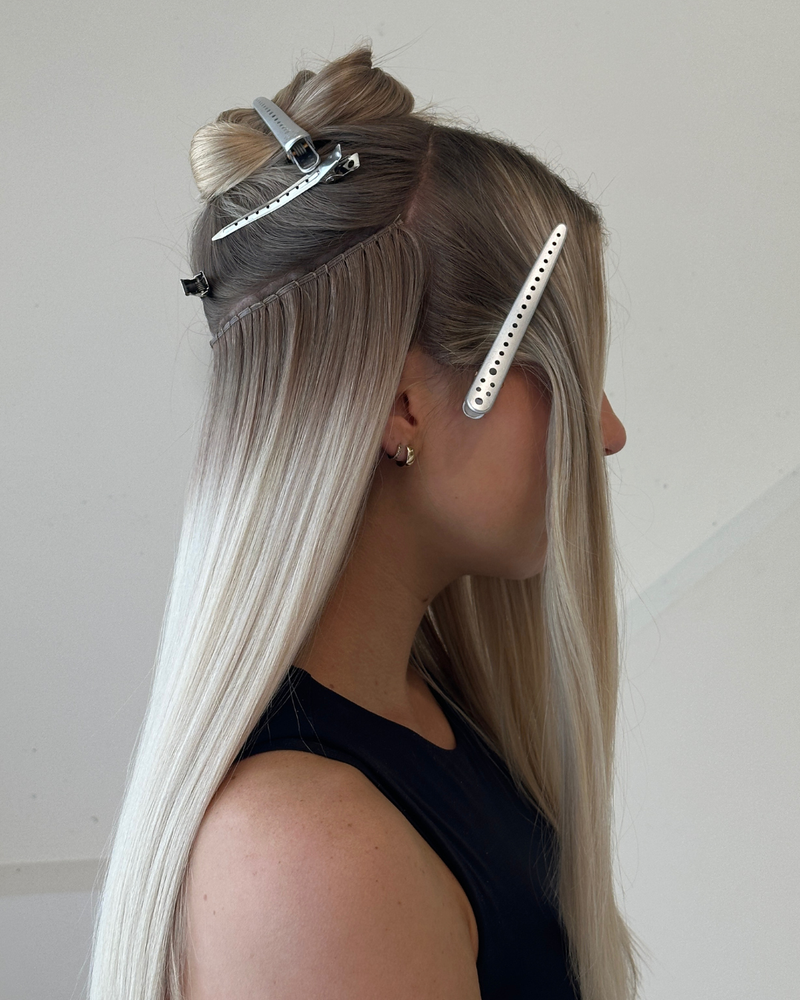 Weft hair extensions at James Collective Hair North Lakes