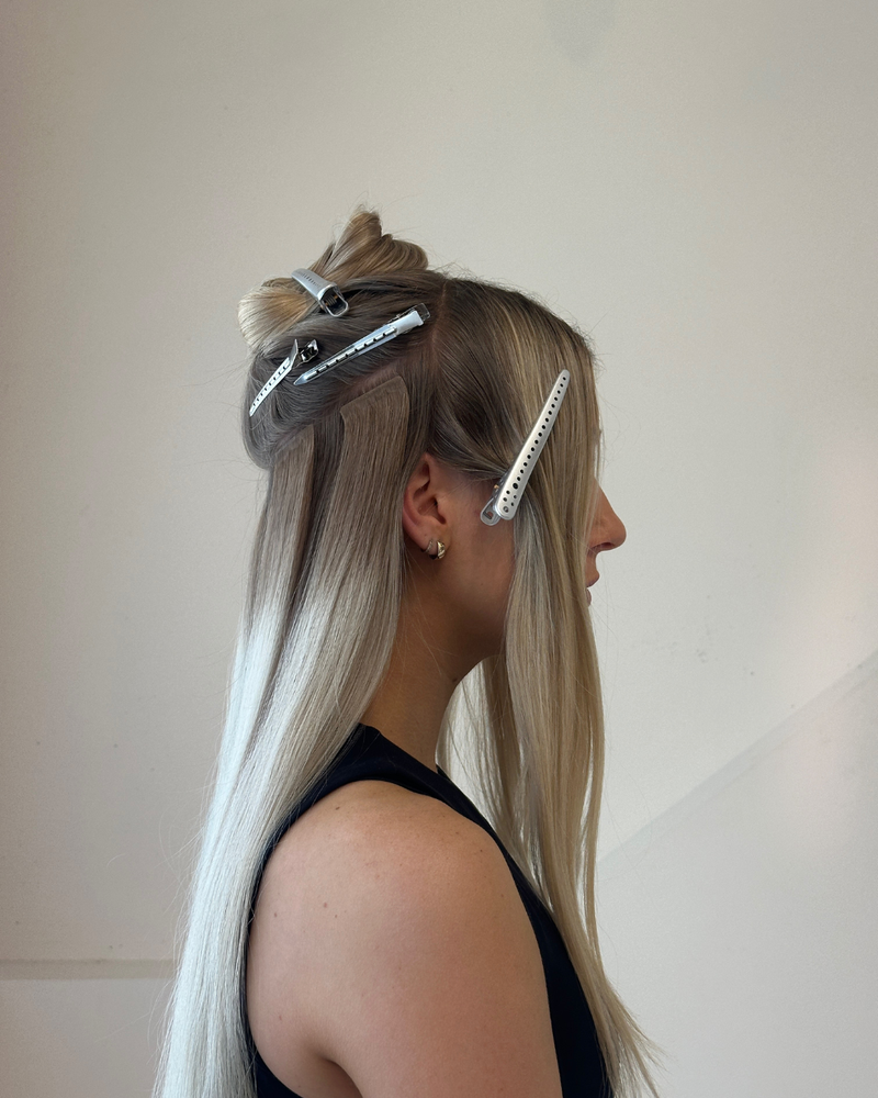 Tape hair extensions at James Collective Hair North Lakes