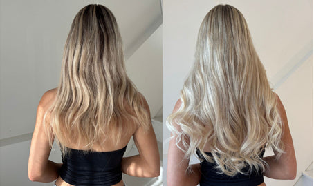 Hair extension transformation at James Collective Hair North Lakes