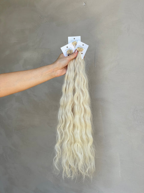 Premium Slavic micro bond hair extensions handcrafted at James Collective Brisbane