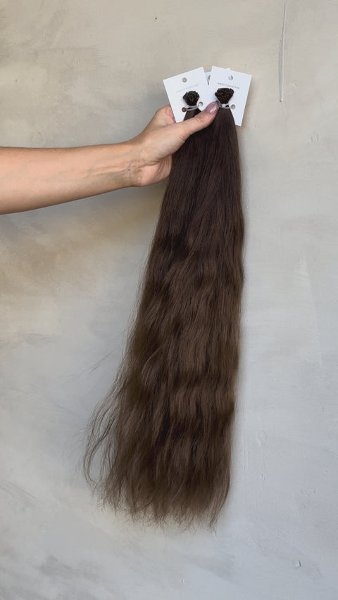 slavic brunette hair extension supplier