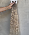 Natral wavy slavic hair extensions 