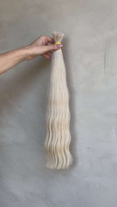 Premium Slavic icy blonde keratin bond hair