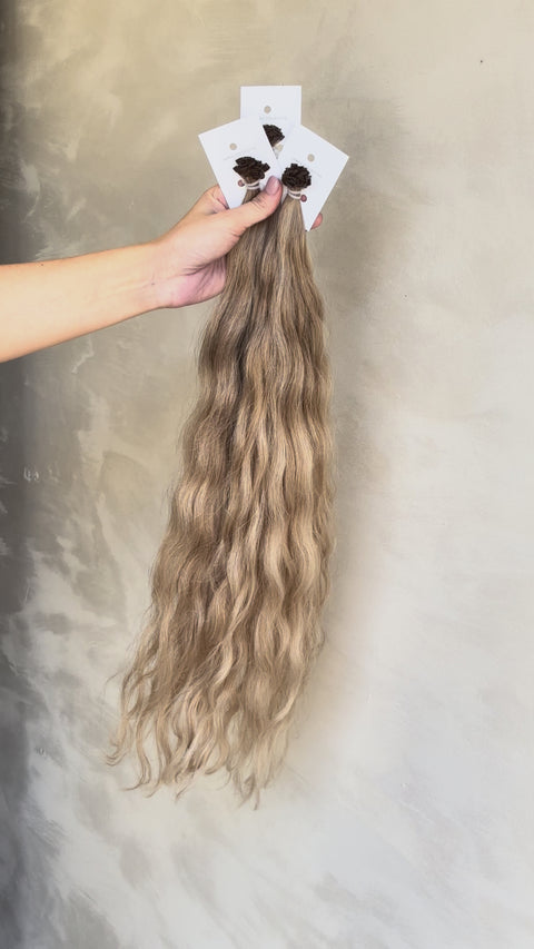 Slavic wavy hair extensions