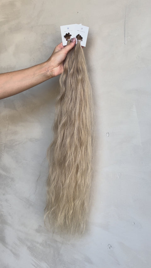 wavy long blonde slavic hair extensions