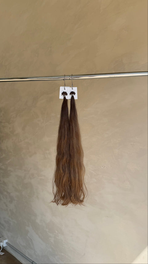 wavy chocolate brown ktip extensions